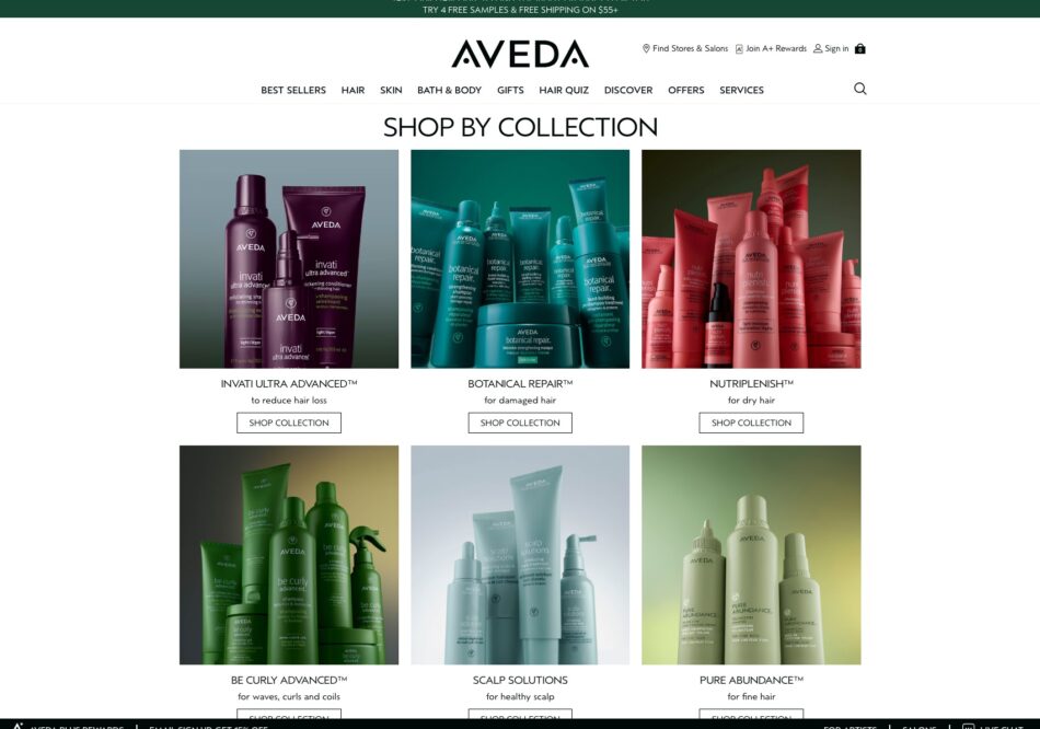 Aveda - Landing