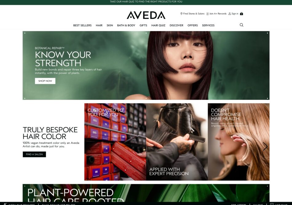 Aveda - Landing