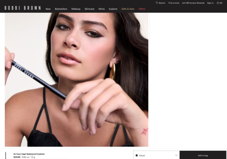 Bobbi Brown Cosmetics - Editorial Page